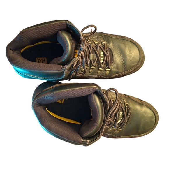 Caterpillar Outline Steel Toe P90800 Black Lace-up Work Boots Men Size 13 Wide - Picture 7 of 12